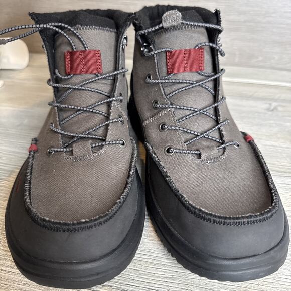 Hey Dude Bradley Waxed Canvas Boots 40625-030 Grey Men\'s Size 8 main image 4